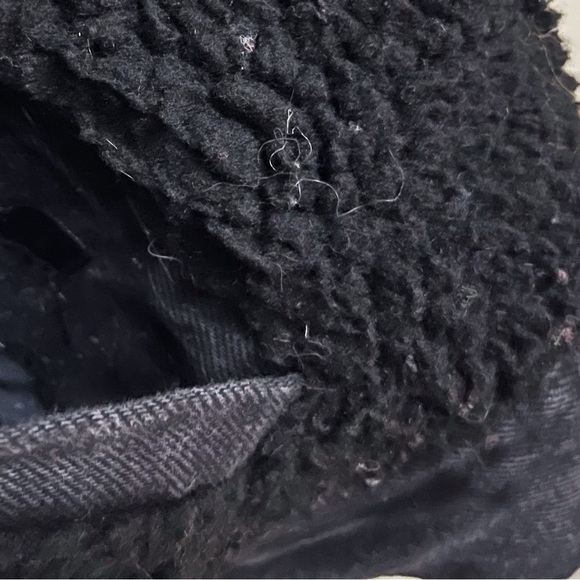 Vintage 90s Reversible Sherpa Denim Forever 21 Coat Jacket Grunge Casual Emo - Picture 7 of 10